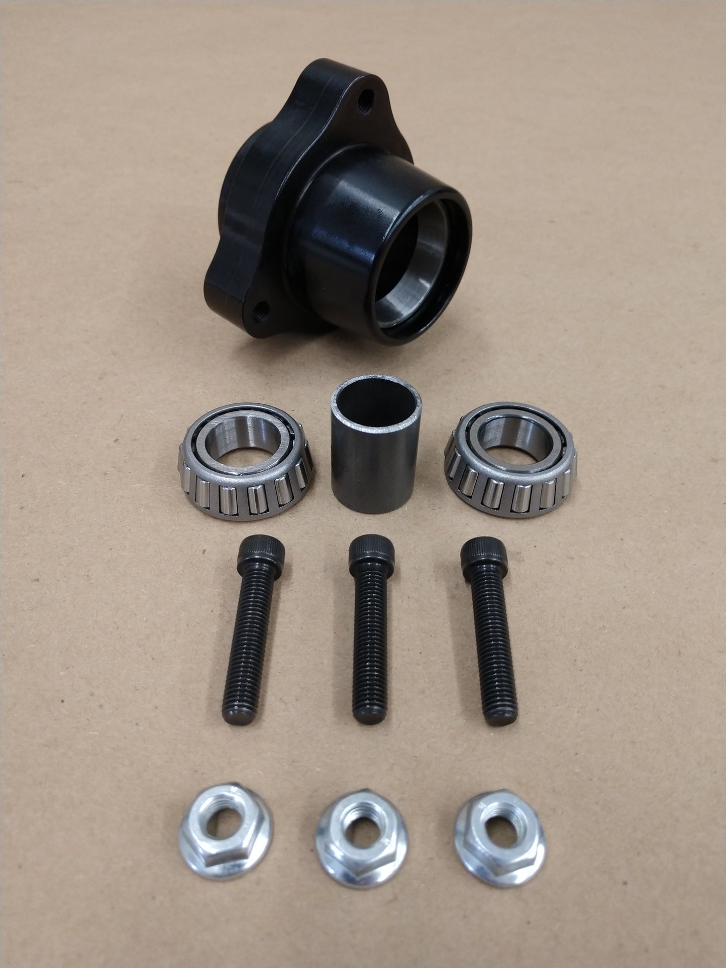 Hub Front Cmpl Blk 1/4 Stud w/Taper